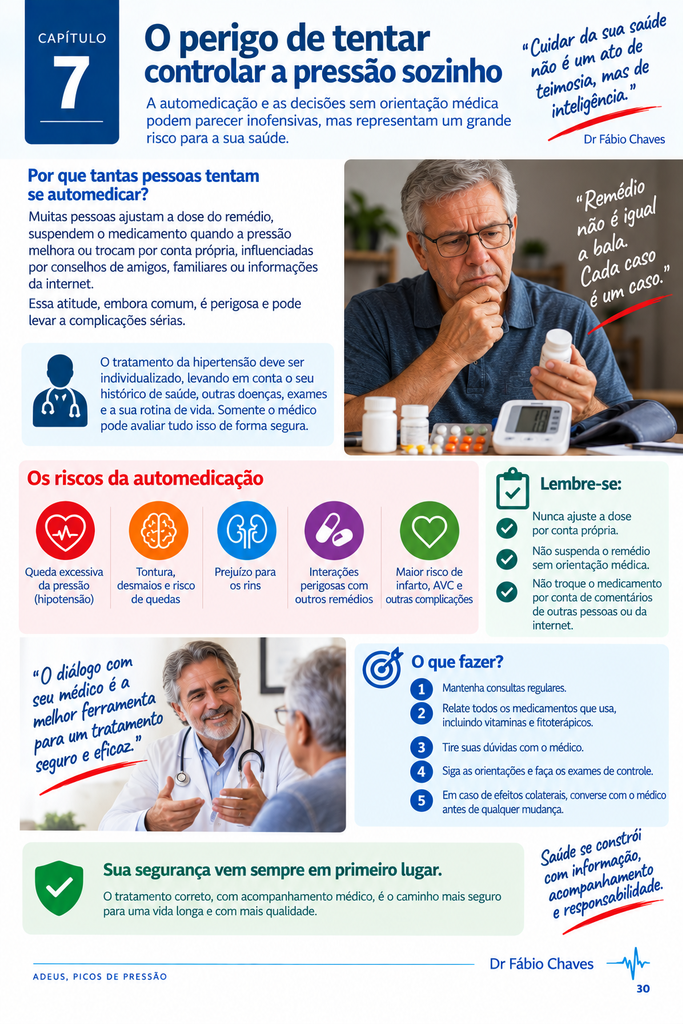 O perigo de tentar controlar a pressão sozinho